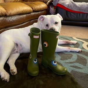 Hunter Green Monster Eyes Tall Boots💚💚💚